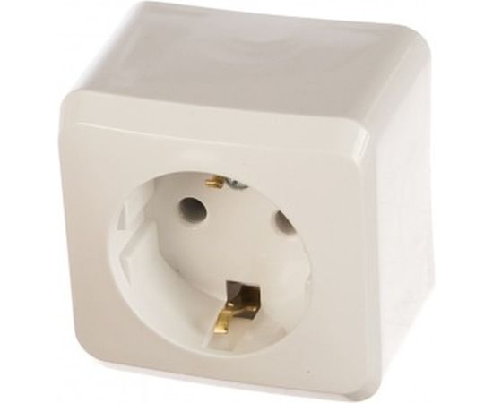 Розетка Schneider Electric 1-м ОП Этюд 16А с заземлением, белая PA16-003B – изображение 2
