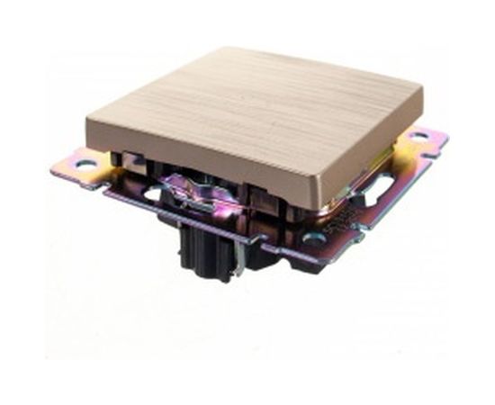 Выключатель WERKEL WL10-SW-1G одноклавишный шампань рифленый a035610 – изображение 2