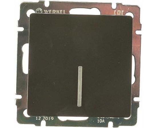 Выключатель WERKEL WL08-SW-1G-LED одноклавишный с подсветкой черный матовый a029871 – изображение 2