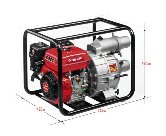 Бензиновая мотопомпа ЗУБР МАСТЕР МПГ-1000-80 – изображение 7