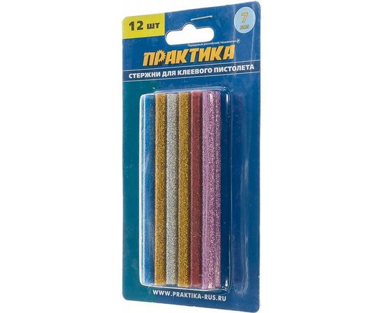 Клей для клеевого пистолета цветной (12 шт; 7х100 мм; 6 цветов) ПРАКТИКА 649-349 – изображение 3