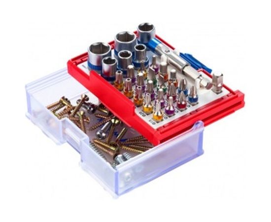 Набор вставок бит 1/4, TORX, HEX, PZ, PH, SLOT, 28 предметов МАСТАК 058-10028C – изображение 3