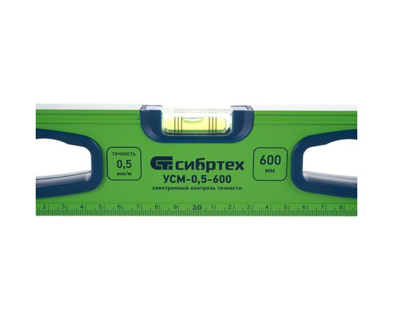 Уровень алюминиевый фрезерованный, 3 глазка, магнитный, рукоятки, 600 мм СИБРТЕХ УСМ-0,5-600 34114 – изображение 4