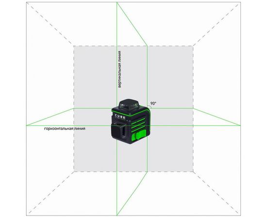 Лазерный уровень ADA CUBE 2-360 Green Ultimate Edition А00471 – изображение 3