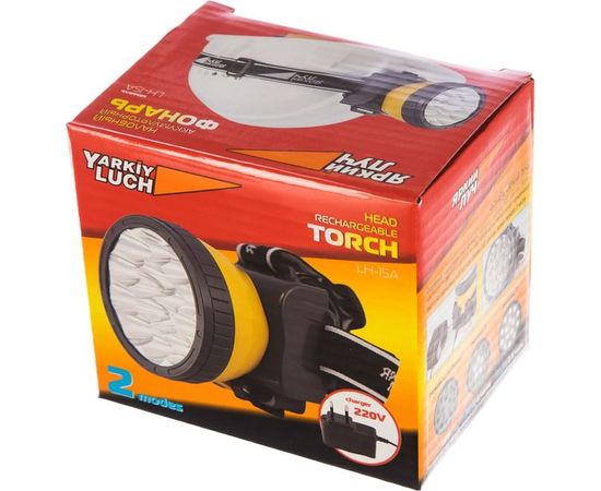 Аккумуляторный налобный фонарь ЯРКИЙ ЛУЧ LH-15A, 4606400607847 