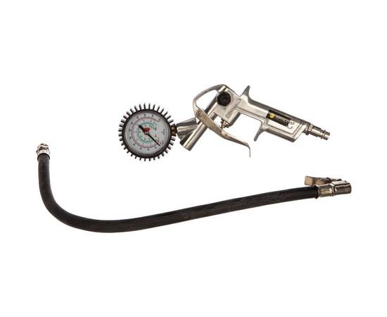 Пистолет для подкачки шин с манометром 8 АТМ металлический корпус ЭВРИКА ER-76101 