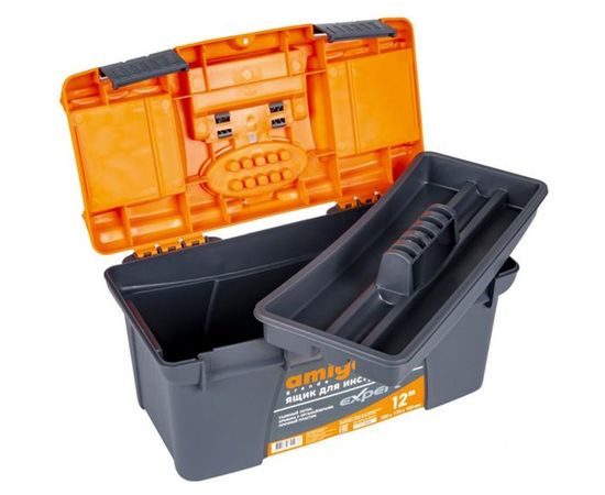 Ящик для инструмента AMIGO пластиковый, 12", 32х17,5х16 см 74854 – изображение 2