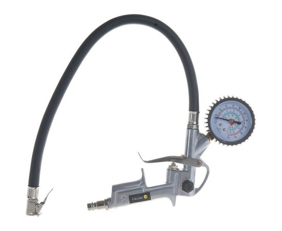 Пистолет для подкачки шин с манометром 8 АТМ металлический корпус ЭВРИКА ER-76101 – изображение 2