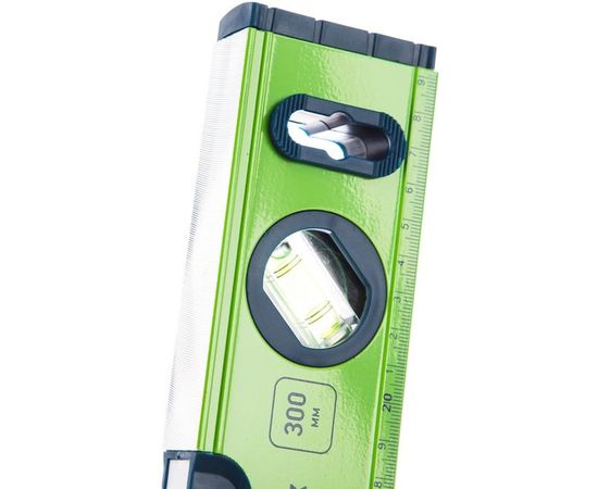 Алюминиевый фрезерованный уровень, 3 глазка, магнитный, 300 мм СИБРТЕХ УСМ-0,5-300 34111 – изображение 4