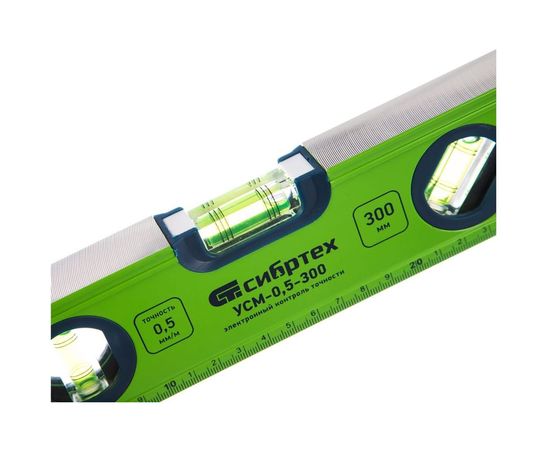 Алюминиевый фрезерованный уровень, 3 глазка, магнитный, 300 мм СИБРТЕХ УСМ-0,5-300 34111 – изображение 5