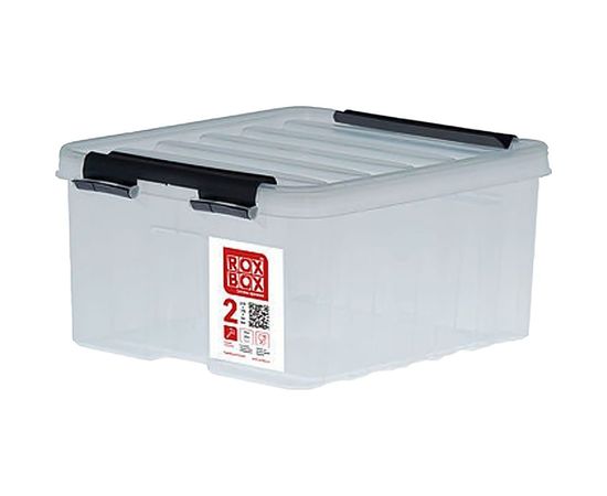 Ящик Rox Box п/п 210х170х95 мм с крышкой и клипсами прозрачный 18689 