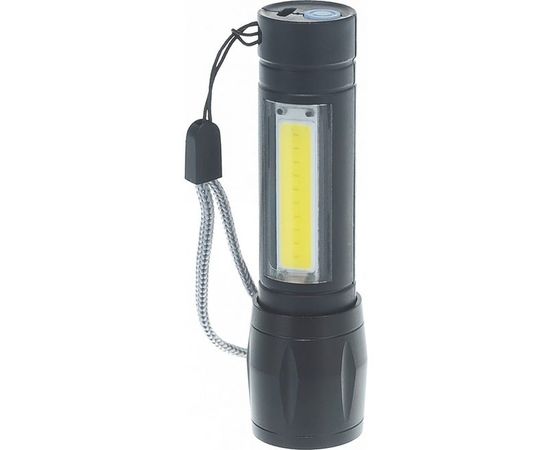 Фонарь КОСМОС 3вт ХРЕ, 3Вт СОВ, литий-ионный аккумулятор 600mAh, Micro USB шнур KocAc1011Lith 