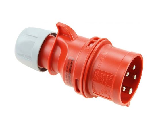 Кабельный вилка-фазоинвертор PCE 32А 400V 3P+N+E IP44 7025-6 