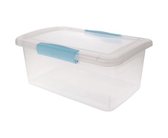 Ящик для хранения Branq Laconic с защелками 9 л небесный прозрачный BQ2513НБСПР 