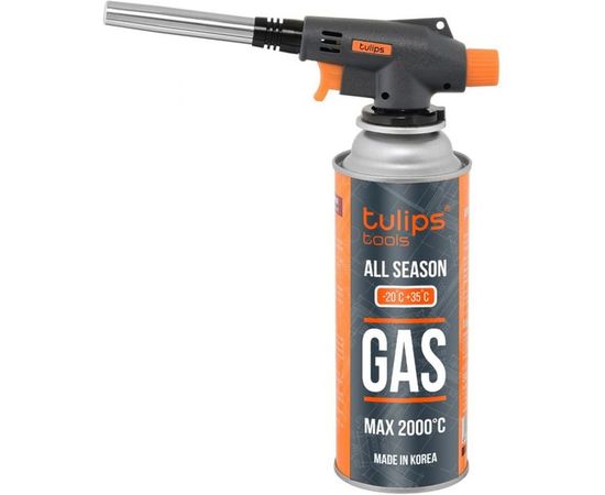 Газовая паяльная горелка для цангового баллона Tulips Tools с баллоном IG13-055 