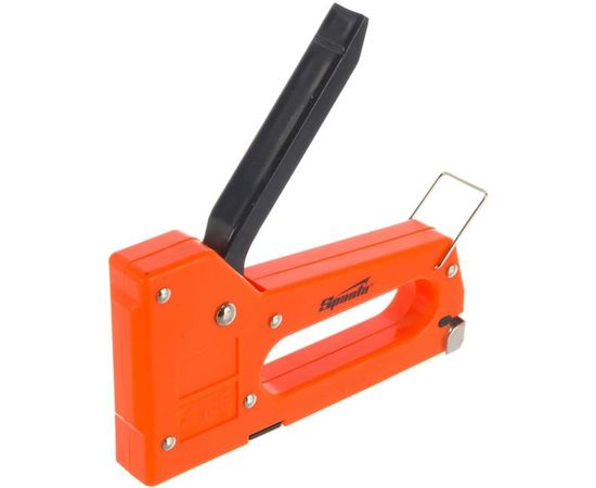 Мебельный пластиковый степлер со скобами 100 шт, тип скобы 53, 4-8 мм SPARTA 42001 