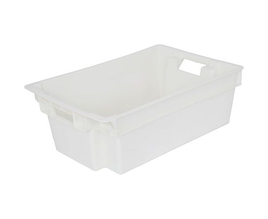 Мясной ящик, п/э сплошной 600х400х200 белый, вес 1,6 кг Тара.ру 01363 