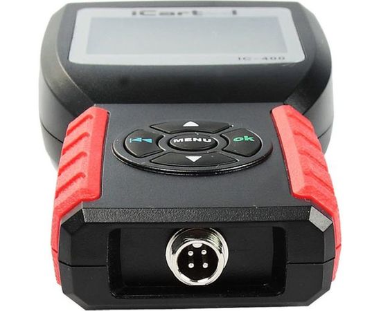 Тестер аккумуляторных батарей iCartool IC-400, АКБ 12/24В, до 2000А, тест системы пуска и зарядки, вольтметр, съемные кабеля – изображение 5