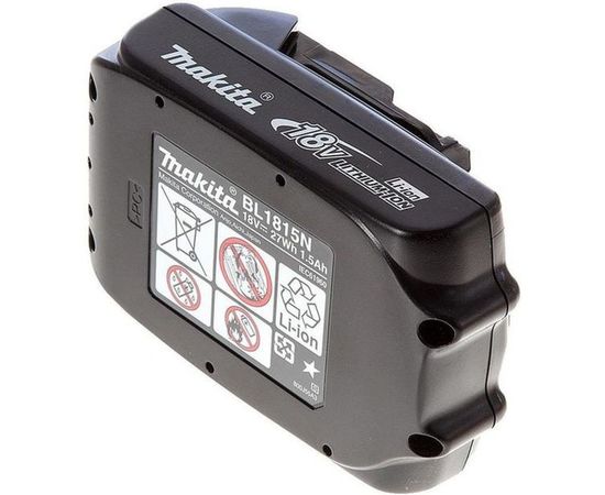 Аккумулятор BL1815N 2 шт. (18В;1.5 А*ч; Li-ion) + зарядное устройство DC18SD Makita 197143-8 – изображение 3