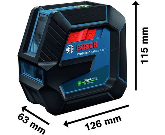Лазерный нивелир Bosch GLL 2-15 G + LB10 0601063W00 – изображение 6