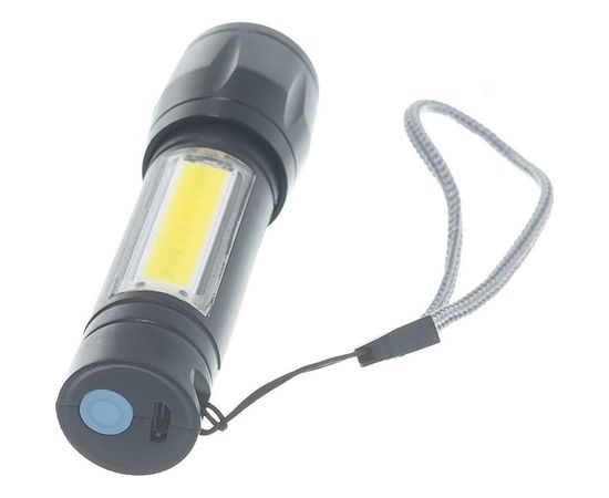 Фонарь КОСМОС 3вт ХРЕ, 3Вт СОВ, литий-ионный аккумулятор 600mAh, Micro USB шнур KocAc1011Lith – изображение 2