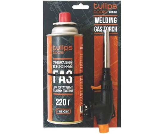 Газовая паяльная горелка для цангового баллона Tulips Tools с баллоном IG13-055 – изображение 2