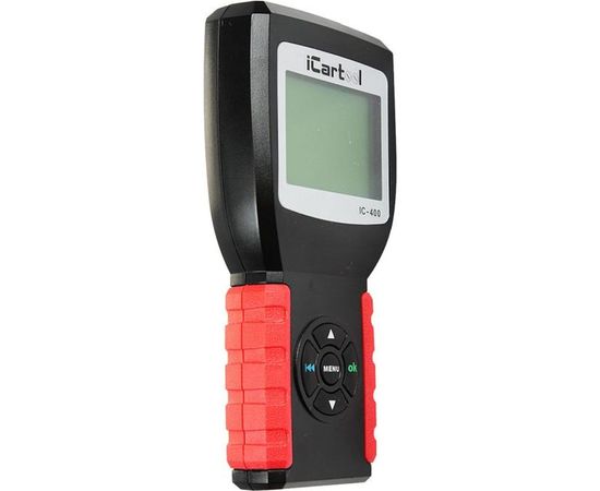 Тестер аккумуляторных батарей iCartool IC-400, АКБ 12/24В, до 2000А, тест системы пуска и зарядки, вольтметр, съемные кабеля – изображение 2