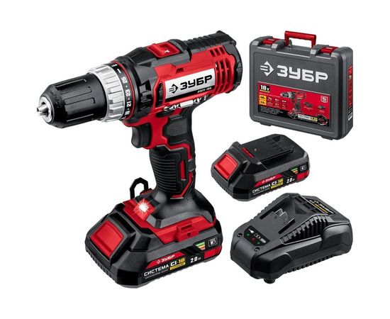 Дрель-шуруповерт ЗУБР ДШЛ-185-22 – изображение 5
