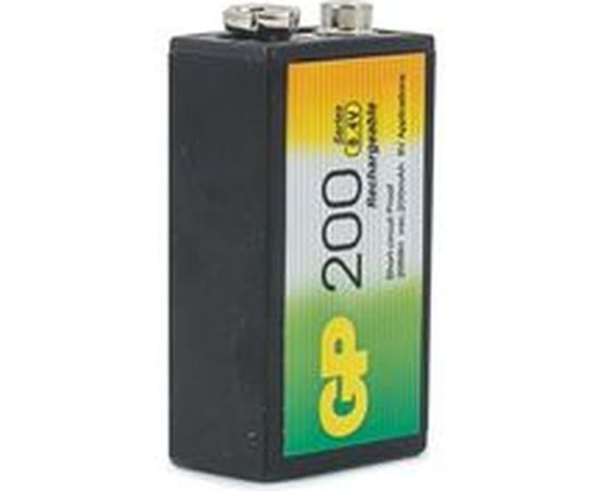 Перезаряжаемые аккумуляторы GP 20R8H 9V Крона 1 шт. в блистере. 20R8H-2CRU1 – изображение 2