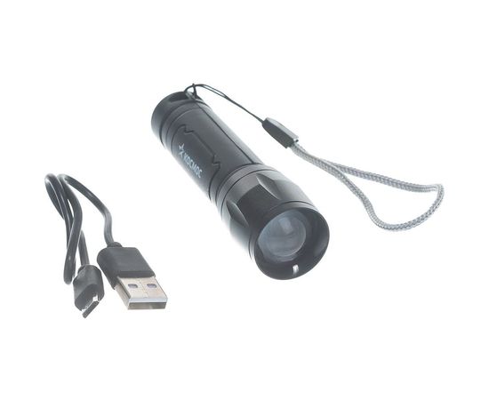 Фонарь КОСМОС 3вт ХРЕ, 3Вт СОВ, литий-ионный аккумулятор 600mAh, Micro USB шнур KocAc1011Lith – изображение 4