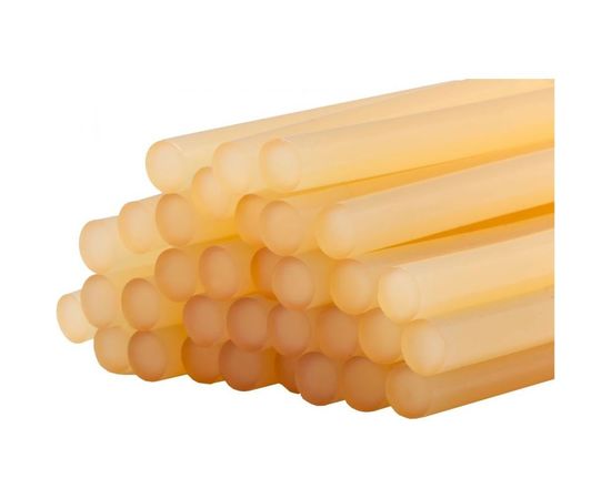 Клей жёлтый, прозрачный (33 шт; 11х300 мм) для клеевого пистолета ПРАКТИКА 641-664 – изображение 4