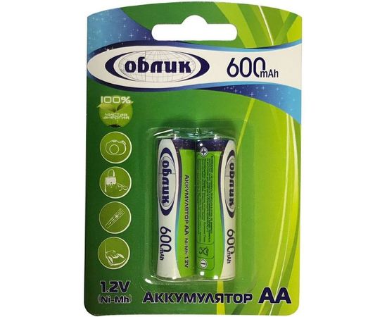 Аккумуляторы Облик Ni-Mh AA - 600 mAh Блистер-2 776 