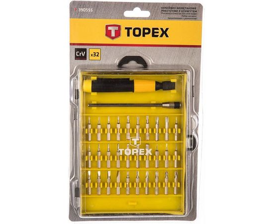 Набор сменных наконечников прецизионных с держателем 32 шт. TOPEX 39D555 