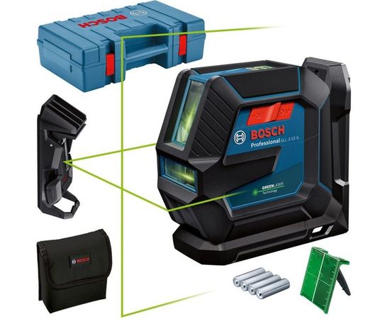 Лазерный нивелир Bosch GLL 2-15G + LB10 + клипса + кейс 0601063W02 