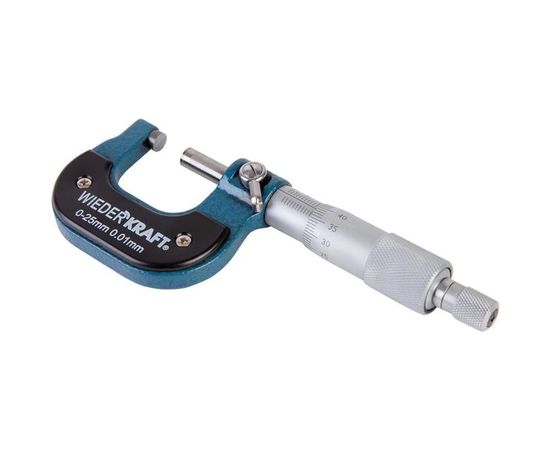 Микрометр WIEDERKRAFT нониусный, 0-25 мм, 0.01 мм WDK-MM2501 