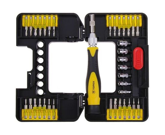 Прецизионные сменные наконечники с держателем, 37 шт. TOPEX 39D343 – изображение 3