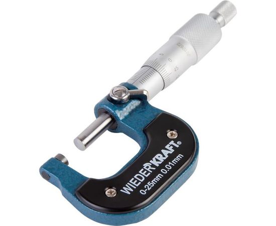 Микрометр WIEDERKRAFT нониусный, 0-25 мм, 0.01 мм WDK-MM2501 – изображение 2