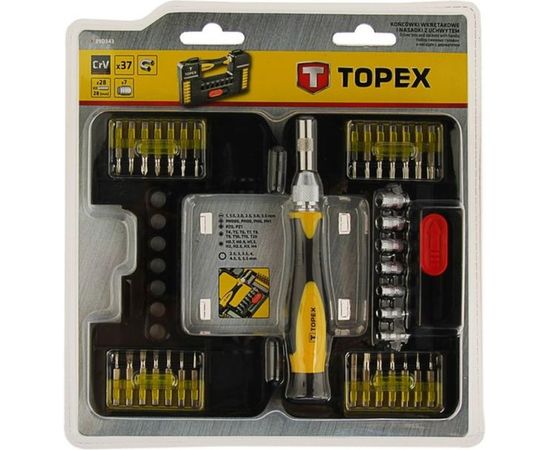 Прецизионные сменные наконечники с держателем, 37 шт. TOPEX 39D343 – изображение 4
