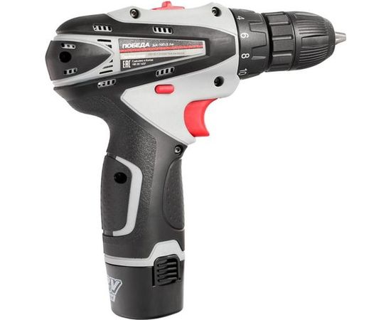 Аккумуляторная дрель-шуруповерт ПОБЕДА ДА-12П/2 Ли 180201637 – изображение 2