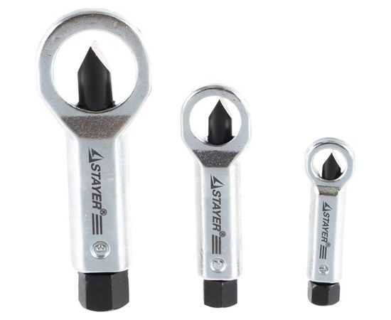 Набор стальных съемников STAYER для прикипевших гаек, 3 шт. 43213-H3 – изображение 3