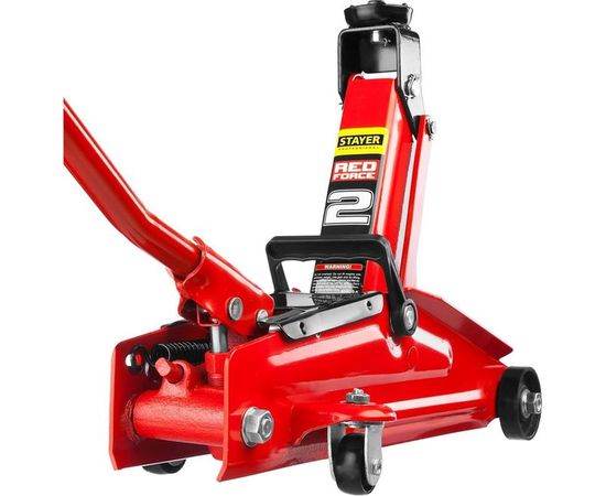 Гидравлический подкатной домкрат STAYER "RED FORCE", 2т, 130-350мм, в кейсе, 43153-2-K – изображение 6