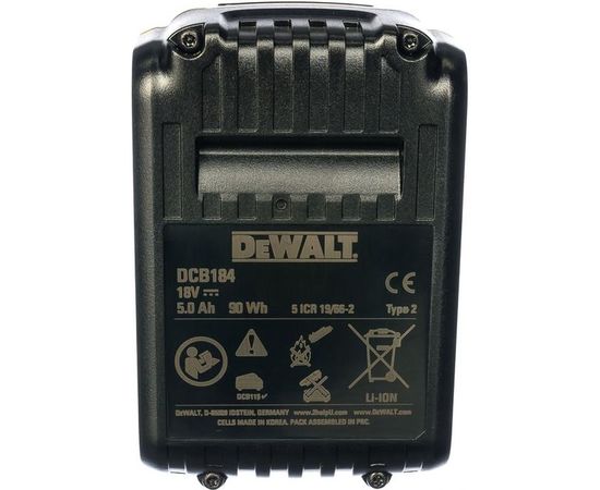 Аккумулятор (18 В; 5.0 А*ч; Li-Ion) DEWALT DCB 184 – изображение 3