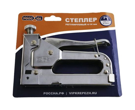 Степлер РОССНА регулируемый 4-14 мм, скоба ТИП-53 Р860395 