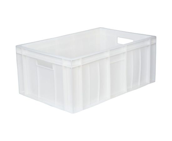 Мясной ящик п/э 600х400х250 сплошной белый, вес 2,2 кг Тара.ру 00387 