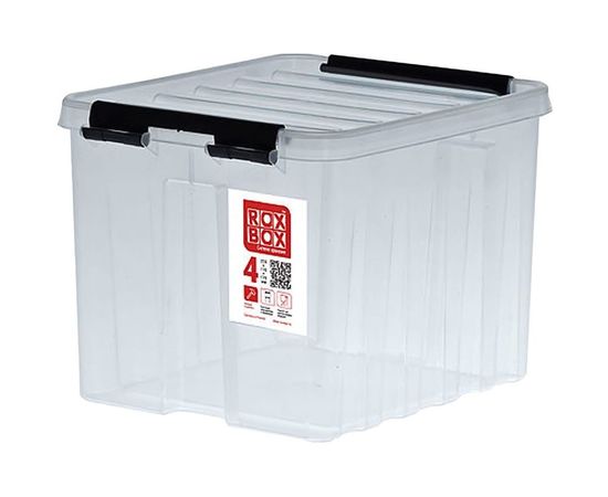 Ящик Rox Box п/п 210х170х175 мм с крышкой и клипсами прозрачный 18693 