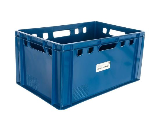 Мясной сплошной ящик, 600x400x300, синий Тара.ру Е3 06925 