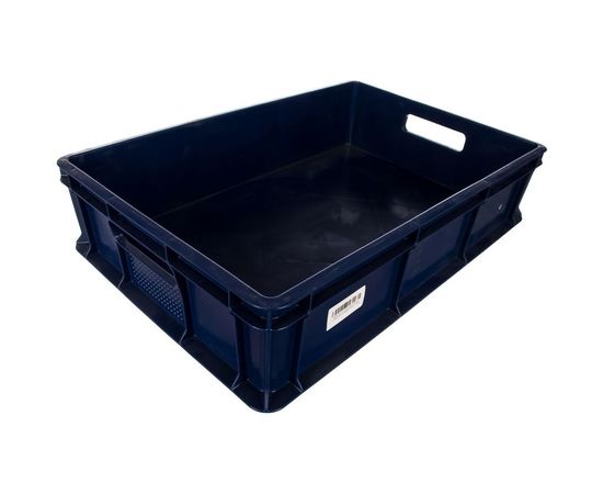 Сплошной ящик с ручками Тара.ру 600х400х140 мм, синий 17654 