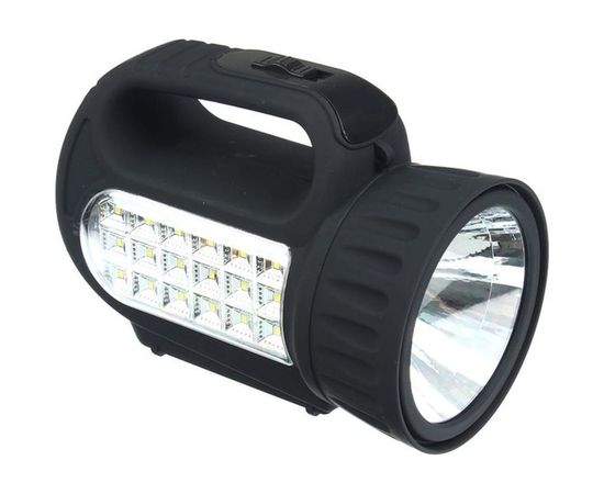 Аккумуляторный фонарь прожектор ЧИНГИСХАН 18 SMD, 1 Вт, LED, шнур 220В, резинопластик 198-041 