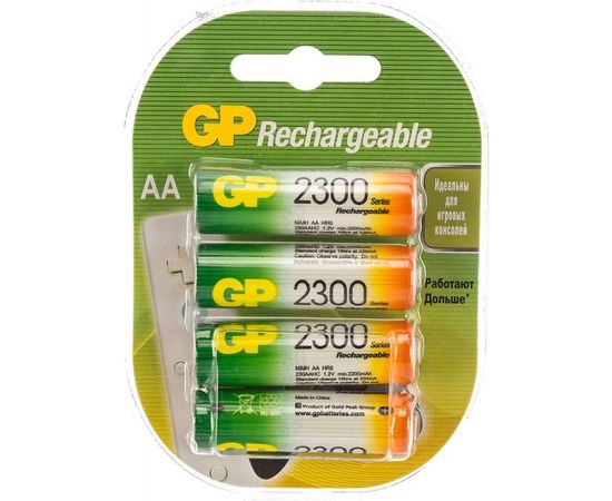 Перезаряжаемые аккумуляторы GP AA 2200 мАч 4 шт 230AAHC-2DECRC4 