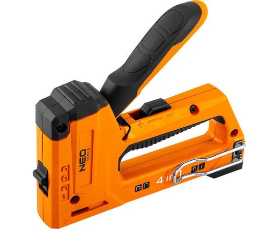 Степлер NEO Tools 4 в 1, 6-14 мм, скобы J, G, L, E, алюминий 16-030 